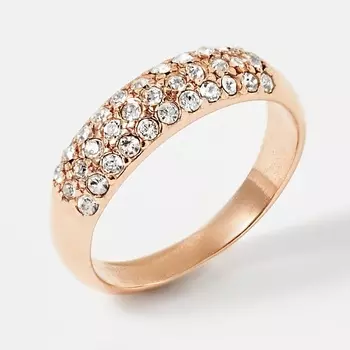 SHINE & BEAUTY Кольцо покрытое золотом с ювелирным стеклом PRECIOSA