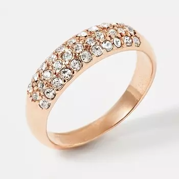 SHINE & BEAUTY Кольцо покрытое золотом с ювелирным стеклом PRECIOSA