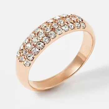 SHINE & BEAUTY Кольцо покрытое золотом с ювелирным стеклом PRECIOSA