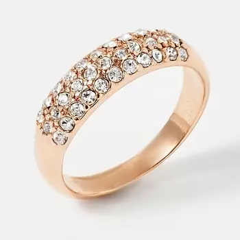 SHINE & BEAUTY Кольцо покрытое золотом с ювелирным стеклом PRECIOSA