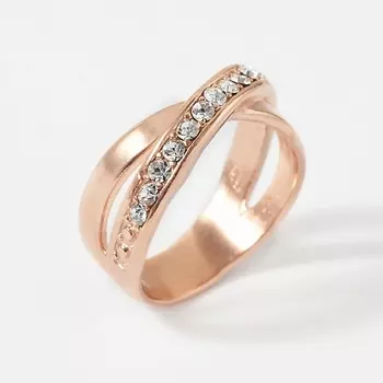 SHINE & BEAUTY Кольцо покрытое золотом с ювелирным стеклом PRECIOSA