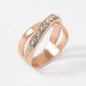 SHINE & BEAUTY Кольцо покрытое золотом с ювелирным стеклом PRECIOSA