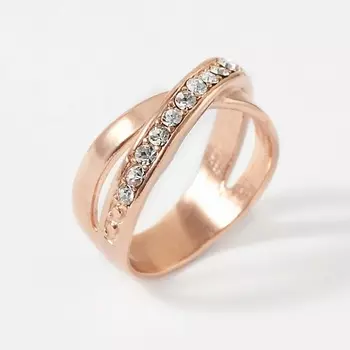 SHINE & BEAUTY Кольцо покрытое золотом с ювелирным стеклом PRECIOSA