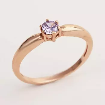 SHINE & BEAUTY Кольцо покрытое золотом с фианитами