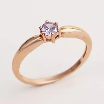 SHINE & BEAUTY Кольцо покрытое золотом с фианитами