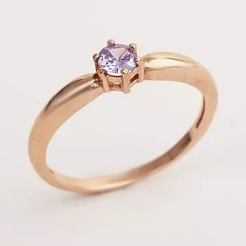 SHINE & BEAUTY Кольцо покрытое золотом с фианитами