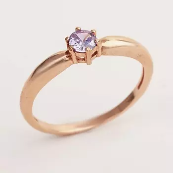 SHINE & BEAUTY Кольцо покрытое золотом с фианитами