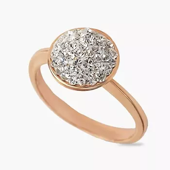 SHINE & BEAUTY Кольцо покрытое золотом с ювелирным стеклом PRECIOSA