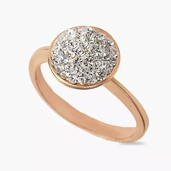 SHINE & BEAUTY Кольцо покрытое золотом с ювелирным стеклом PRECIOSA