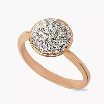 SHINE & BEAUTY Кольцо покрытое золотом с ювелирным стеклом PRECIOSA