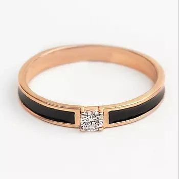 SHINE & BEAUTY Кольцо покрытое золотом с фианитами