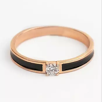 SHINE & BEAUTY Кольцо покрытое золотом с фианитами