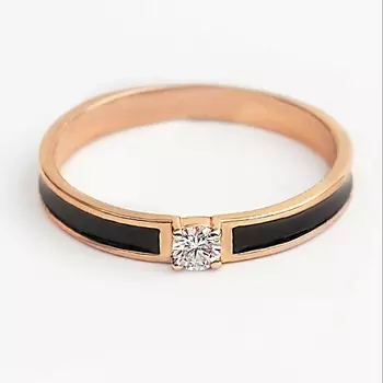 SHINE & BEAUTY Кольцо покрытое золотом с фианитами