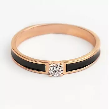 SHINE & BEAUTY Кольцо покрытое золотом с фианитами