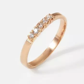 SHINE & BEAUTY Кольцо покрытое золотом с фианитами