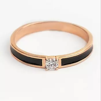 SHINE & BEAUTY Кольцо покрытое золотом с фианитами