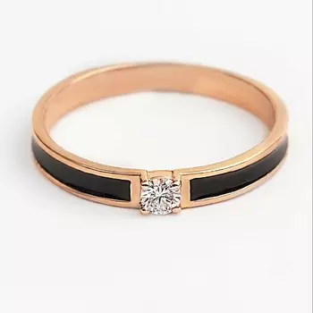 SHINE & BEAUTY Кольцо покрытое золотом с фианитами