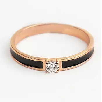 SHINE & BEAUTY Кольцо покрытое золотом с фианитами