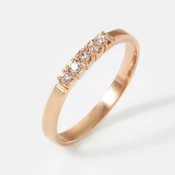 SHINE & BEAUTY Кольцо покрытое золотом с фианитами