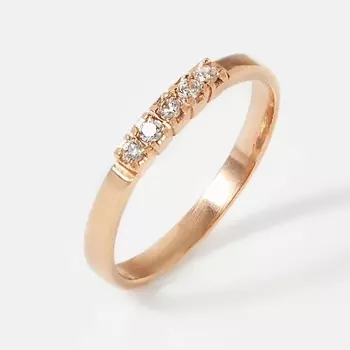 SHINE & BEAUTY Кольцо покрытое золотом с фианитами