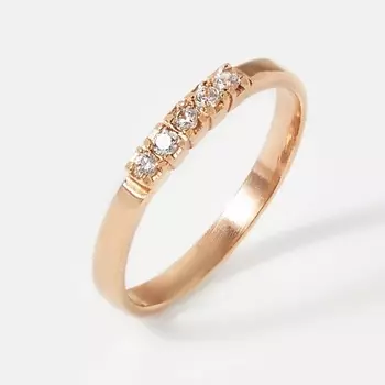 SHINE & BEAUTY Кольцо покрытое золотом с фианитами