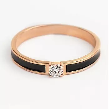 SHINE & BEAUTY Кольцо покрытое золотом с фианитами