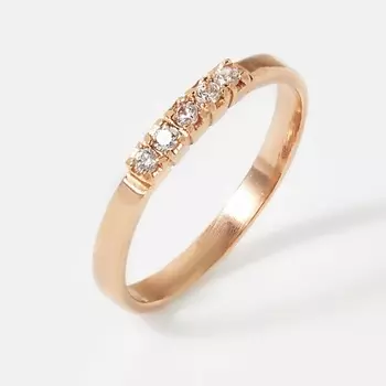 SHINE & BEAUTY Кольцо покрытое золотом с фианитами