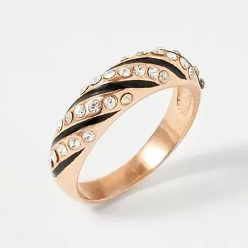 SHINE & BEAUTY Кольцо, покрытое золотом с ювелирным стеклом PRECIOSA