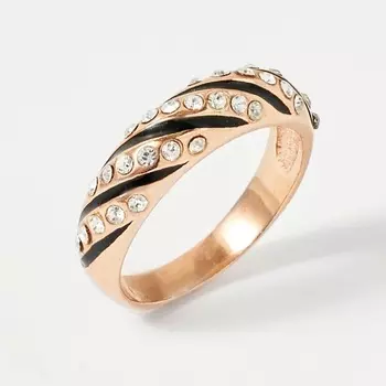 SHINE & BEAUTY Кольцо, покрытое золотом с ювелирным стеклом PRECIOSA