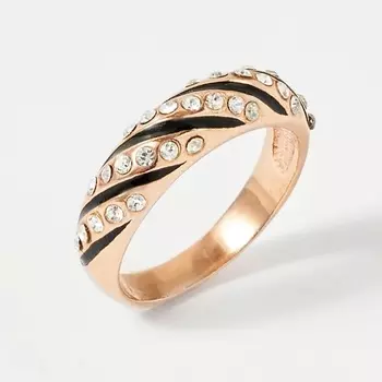 SHINE & BEAUTY Кольцо, покрытое золотом с ювелирным стеклом PRECIOSA