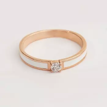 SHINE & BEAUTY Кольцо покрытое золотом с фианитами