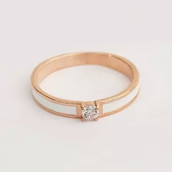 SHINE & BEAUTY Кольцо покрытое золотом с фианитами