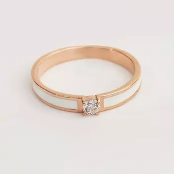 SHINE & BEAUTY Кольцо покрытое золотом с фианитами