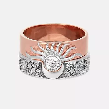 SHINE & BEAUTY Кольцо покрытое золотом с фианитами