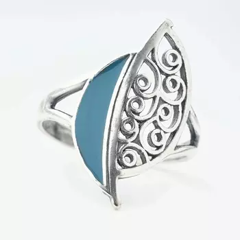 SHINE & BEAUTY Кольцо с ювелирной эмалью покрытое серебром