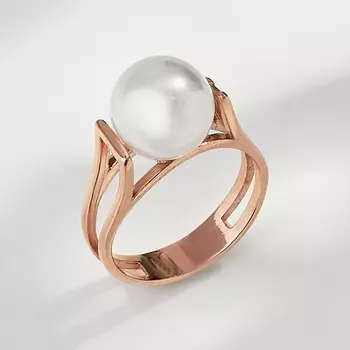 SHINE & BEAUTY Кольцо с жемчугом покрытое золотом 1.0