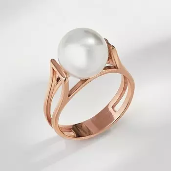 SHINE & BEAUTY Кольцо с жемчугом покрытое золотом 1.0