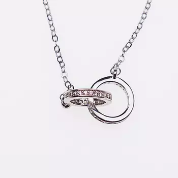 SHINE & BEAUTY Колье покрытое серебром с кристаллами Swarovski