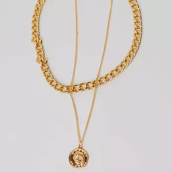 SHINE & BEAUTY Крупная цепь, многослойное колье