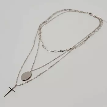 SHINE & BEAUTY Крупная цепь, многослойное колье