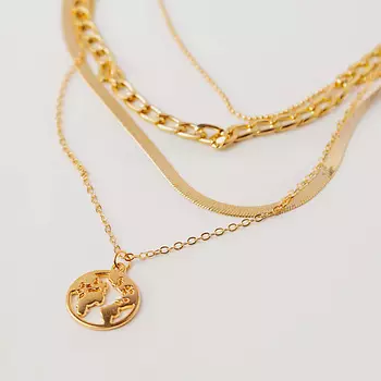 SHINE & BEAUTY Крупная цепь, многослойное колье