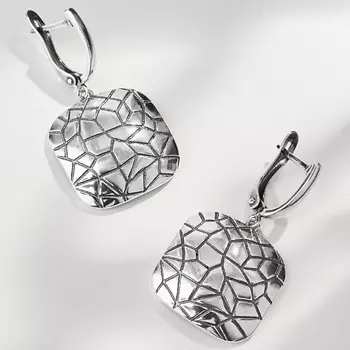 SHINE & BEAUTY Крупные серьги покрытые серебром