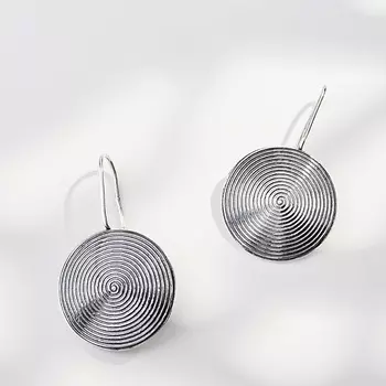 SHINE & BEAUTY Крупные серьги покрытые серебром