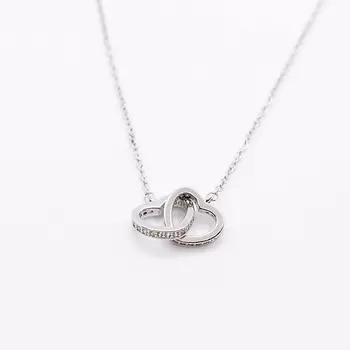 SHINE & BEAUTY Кулон на цепочке покрытые серебром с кристаллами Swarovski