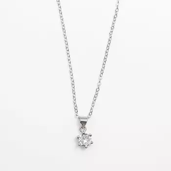 SHINE & BEAUTY Кулон на цепочке покрытые серебром с кристаллами Swarovski