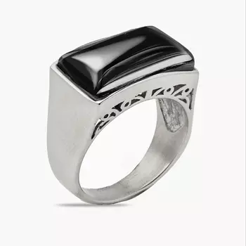 SHINE & BEAUTY Перстень из титановой стали с цирконом