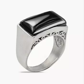 SHINE & BEAUTY Перстень из титановой стали с цирконом