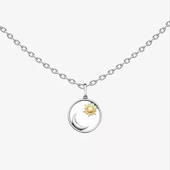 SHINE & BEAUTY Подвеска на цепочке покрытая серебром и золотом