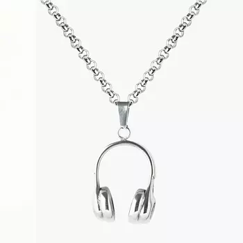 SHINE & BEAUTY Подвеска с цепочкой из титановой стали Наушники