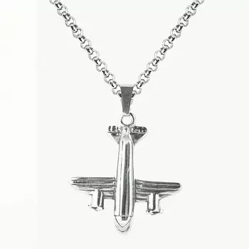 SHINE & BEAUTY Подвеска с цепочкой из титановой стали Самолет